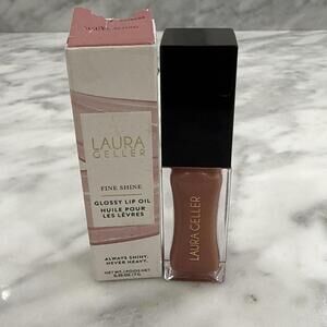 Laura Geller Fine Shine Glossy Lip Oil Mauve Along 0.25oz NEW IN BOX